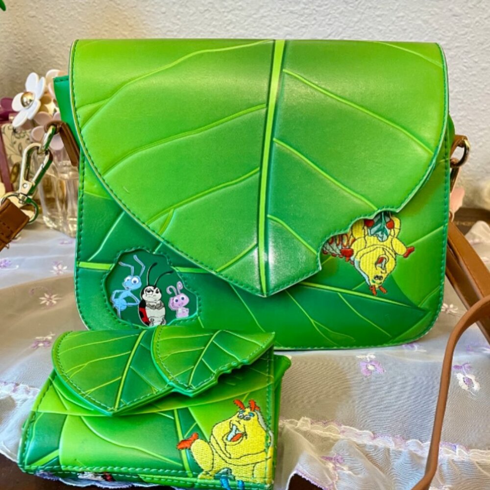 RARE Loungefly A Bug's Life Crossbody Bag and Wallet Set Disney Pixar